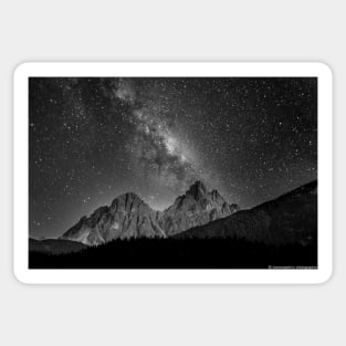 Milky way on Alps Sticker